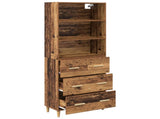 Highboard Old Wood 69.5 x 32.5 x 180 cm Engineered Wood 3415807