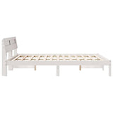 Bed Frame with Headboard White 150 x 200 cm Solid Pine Wood 872774