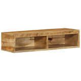 ZNTS Wall-mounted TV Cabinet 80x30x19 cm Solid Rough Wood Mango 4017476