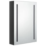 LED Bathroom Mirror Cabinet Shining Black 50x13x70 cm 326496