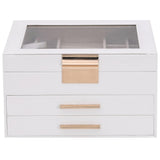 Jewellery Box 3-Layer White 23x20.5x14 cm 4103557