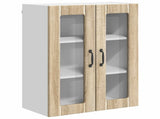 Wall Glass Cabinet LUCCA Sonoma Oak 60 x 31 x 80 cm 885087