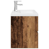 Sink Cabinet with Built-in Basin and Faucet Old Wood 3328931