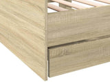 Daybed Sonoma oak Engineered wood 90 x 200 cm 3280820
