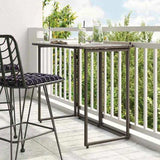 Folding Garden Table Brown 90x51x75 cm Poly Rattan 4108255