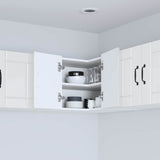 Wall Corner Cabinet LUCCA High Gloss White 57 x 57 x 40 cm 884959