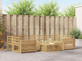 Outdoor Sofa Set 7 pcs White Solid Acacia Wood 3391479