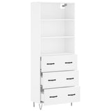 Highboard White 69.5x34x180 cm Engineered Wood 3189373