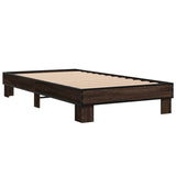 Bed Frame without Mattress Brown Oak 100x200 cm 845871