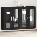 Wall Mounted Cabinet 2 pcs Black oak 69.5 x 34 x 90 cm 3334319