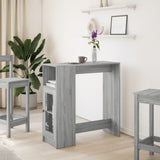 Bar Table with Racks Grey Sonoma 101x40x103.5 cm Engineered Wood 854369
