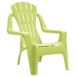 Garden Chairs 2 pcs for Children Green 37x34x44cm PP Wooden Look 364740