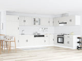 Sink Base Cabinet Lucca 2 pcs White Engineered Wood 3315011