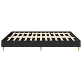 Bed Frame Black Engineered wood, solid eucalyptus wood, plywood 3328700