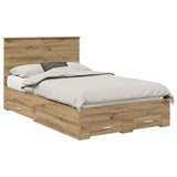Bed Frame with Drawer Artisan Oak 120 x 200 cm Engineered Wood 3411331