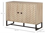 MDF 2-Tier Storage Cabinet Steel Frame Handles Tabletop Unique Home Style Organiser, 80H x 80L x T3398P344779