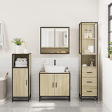 3 Piece Bathroom Furniture Set Sonoma Oak Engineered Wood 3301156