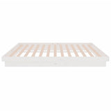 819908 Bed Frame without Mattress White Solid Wood 140x200 cm