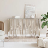 Console Table 110x30x70 cm Stainless Steel and Glass 350025