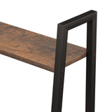 4-Tier Standing Shelf Dark Brown and Black 56x35x140 cm 336365