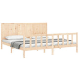Bed Frame without Mattress 200x200 cm Solid Wood Pine 3192641