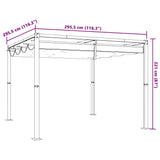 ZNTS Garden Gazebo with Retractable Roof Cream 3x3 m Steel 4003960