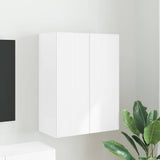 TV Wall Cabinet White 59.5 x 31 x 80 cm Engineered Wood 892359