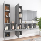 7 Piece TV Cabinet Set Grey Sonoma Engineered Wood 3120297