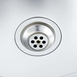 Kitchen Sink Double Basin with Strainer & Trap Stainless Steel 145075