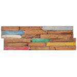 ZNTS Wall Cladding Panels 10 pcs 1.03 m² Solid Teak Wood 326169