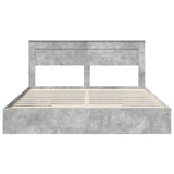 Storage Bed Concrete Grey 200 x 200 cm Engineered Wood 3409890