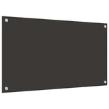 Kitchen Backsplash 2 pcs Dark Grey 90 x 50 cm Tempered Glass 3415465
