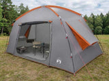 Cabin Tent Grey and Orange 210 x 210 x 138 cm Polyester 42028507