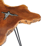 Coffee Table 70x45 cm Solid Teak Wood and Polyresin 281651