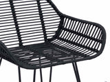 Bar Chair 2 pcs 55 x 52 x 92 cm Rattan and Iron 42011554