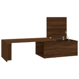 Coffee Table Brown Oak 150x50x35 cm Engineered Wood 815470