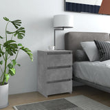 806219 Bed Cabinet Concrete Grey 40x35x62,5 cm Engineered Wood