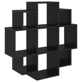Wall Shelf Black Oak 90 x 25 x 90 cm Engineered Wood 8012173