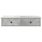 Wall Shelf with Drawers Concrete Grey 80x31x17 cm Engineered Wood 859953