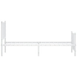 Metal Bed Frame without Mattress with Footboard White 80x200cm 350940