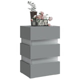 ZNTS LED Bedside Cabinet Grey 45x35x67 cm Engineered Wood 326842