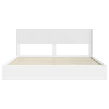 Bed Frame with Storage and Headboard White 180 x 200 cm 3414359