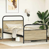 Bed Frame Without Mattress 90x200 cm Sonoma Oak Engineered Wood 4100269