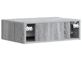Wall-Mounted Bedside Cabinet 2 pcs Grey Sonoma Engineered Wood 898628