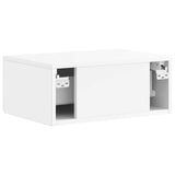 Wall-Mounted Bedside Cabinet High Gloss White 49 x 34.5 x 20 cm 898623