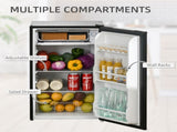 91 Litre Freestanding Under Counter Fridge Freezer, Small Fridge with Chiller Box, Adjustable T3398P343462