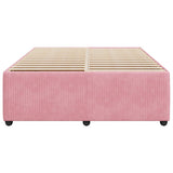 Bed Frame without Mattress Pink 140x190 cm Velvet 3285011