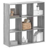 Bookcase Grey Sonoma 102x32x102 cm Engineered Wood 852821