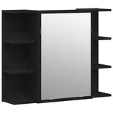 Bathroom Furniture Set with Shelf 3 pcs Black 30 x 30 x 99.5 cm 3333048
