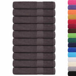 Towels 10 pcs Anthracite 100x200 cm 360 gsm 100% Cotton 136699